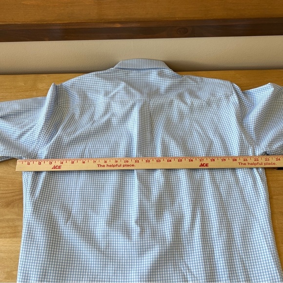 PETER MILLAR SHIRT MEN M BUTTON UP CHECK NANOLUXE EASY CARE COTTON PREPPY OFFICE - Picture 8 of 12